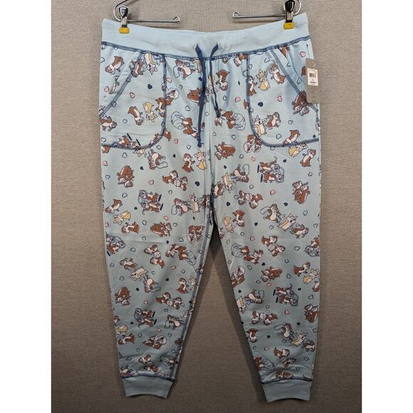 Disney Sleep Pants Size Large Chipmunks Jogger Sleepwear NWT -0324C159 - Picture 3 of 10